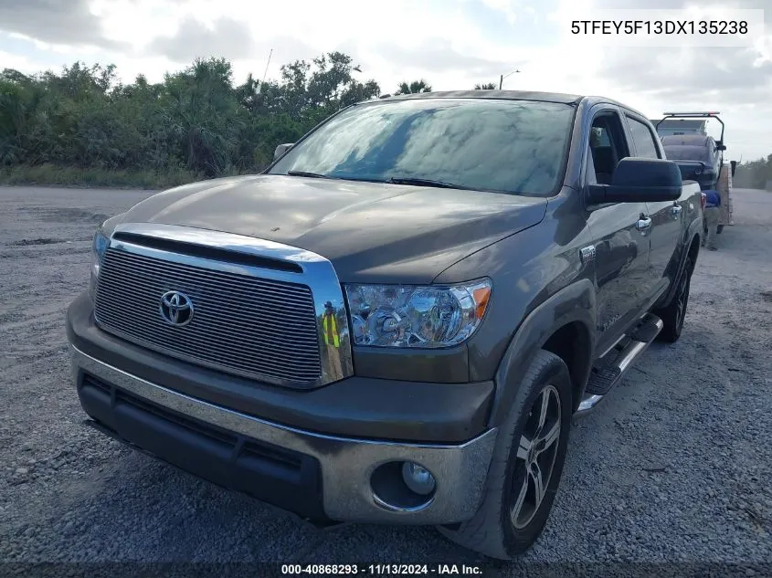 2013 Toyota Tundra Grade 5.7L V8 VIN: 5TFEY5F13DX135238 Lot: 40868293