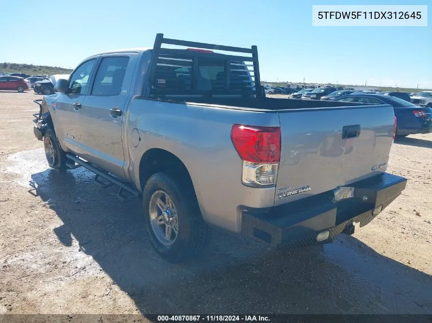 2013 Toyota Tundra Grade 5.7L V8 VIN: 5TFDW5F11DX312645 Lot: 40870867