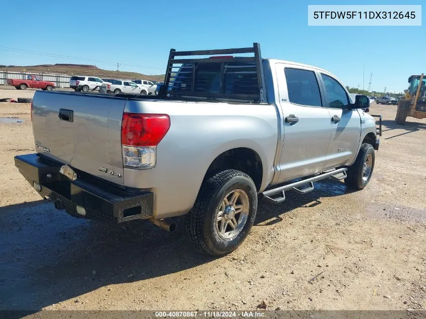 2013 Toyota Tundra Grade 5.7L V8 VIN: 5TFDW5F11DX312645 Lot: 40870867