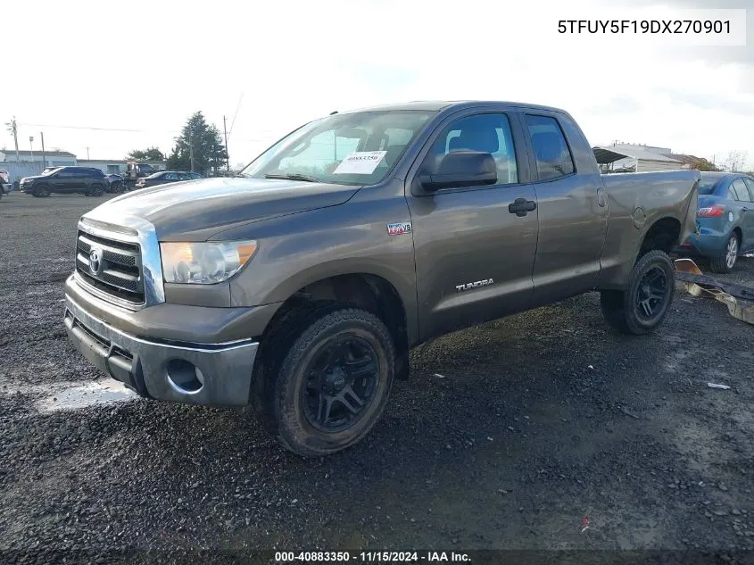 2013 Toyota Tundra Grade 5.7L V8 VIN: 5TFUY5F19DX270901 Lot: 40883350