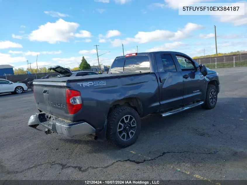 2014 Toyota Tundra Double Cab Sr/Double Cab Sr5 VIN: 5TFUY5F10EX384187 Lot: 12120424