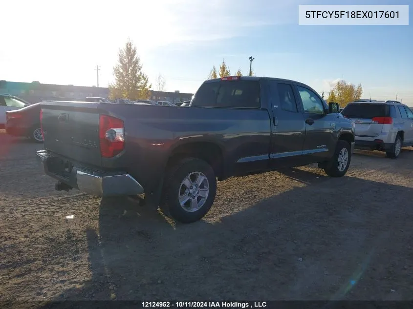 2014 Toyota Tundra Double Cab Sr/Double Cab Sr5 VIN: 5TFCY5F18EX017601 Lot: 12124952