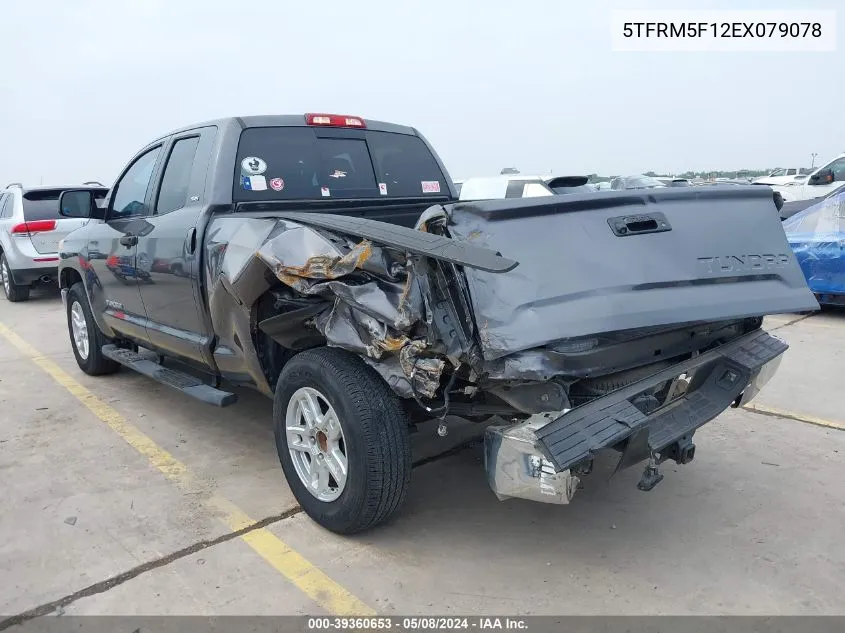 2014 Toyota Tundra Sr5 4.6L V8 VIN: 5TFRM5F12EX079078 Lot: 39360653