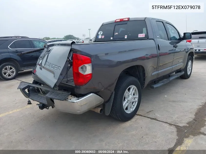 2014 Toyota Tundra Sr5 4.6L V8 VIN: 5TFRM5F12EX079078 Lot: 39360653