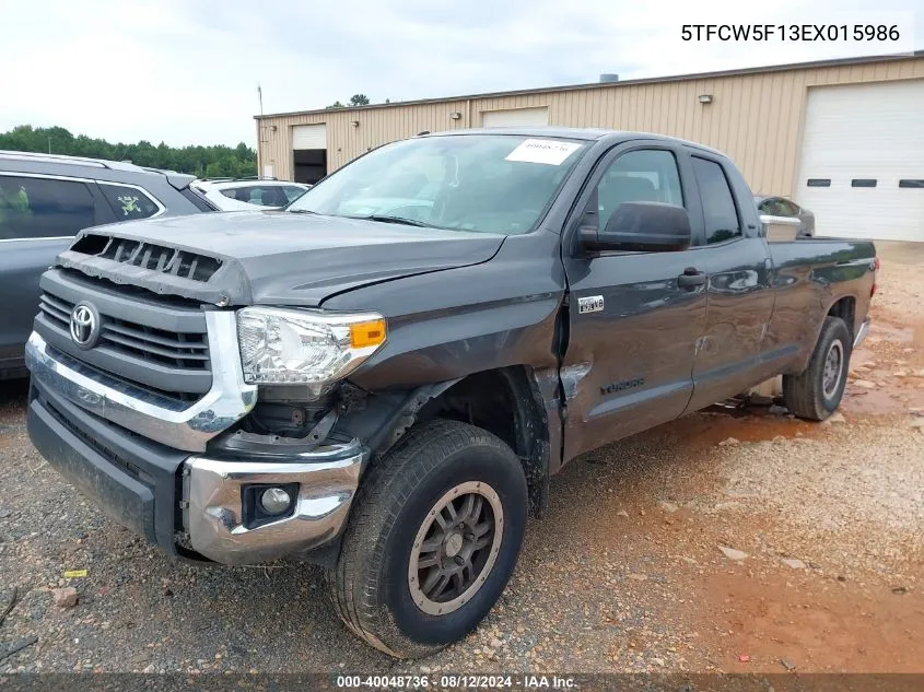 2014 Toyota Tundra Sr5 5.7L V8 VIN: 5TFCW5F13EX015986 Lot: 40048736