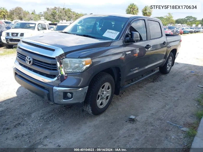 2014 Toyota Tundra Sr5 5.7L V8 VIN: 5TFEY5F18EX170634 Lot: 40104523