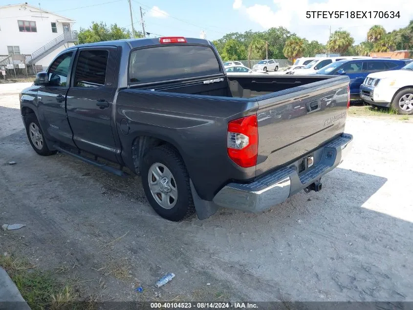 2014 Toyota Tundra Sr5 5.7L V8 VIN: 5TFEY5F18EX170634 Lot: 40104523