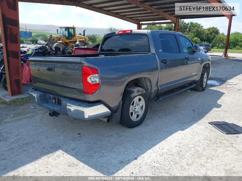 2014 Toyota Tundra Sr5 5.7L V8 VIN: 5TFEY5F18EX170634 Lot: 40104523