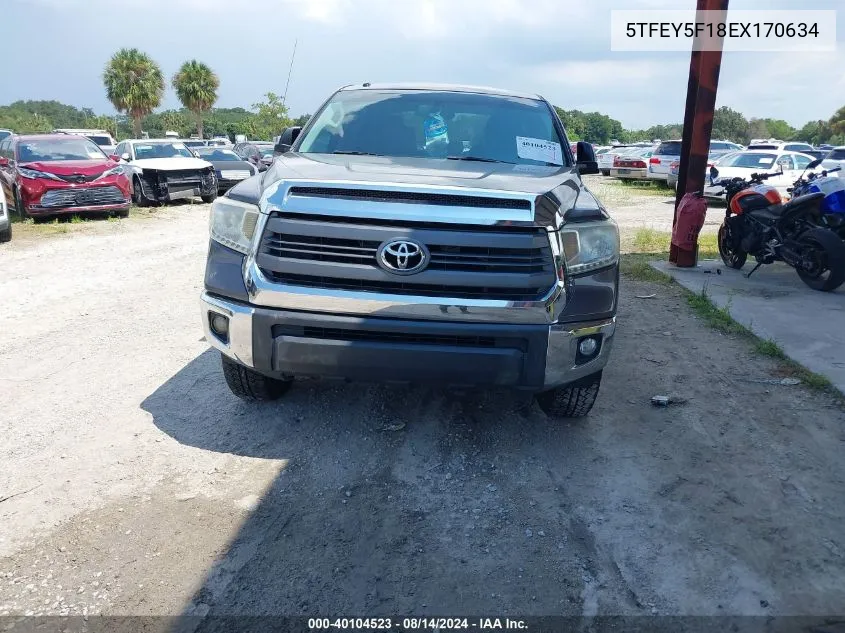 2014 Toyota Tundra Sr5 5.7L V8 VIN: 5TFEY5F18EX170634 Lot: 40104523