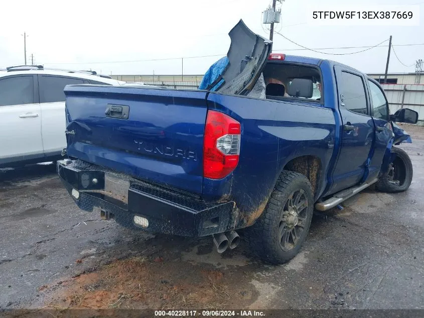 2014 Toyota Tundra Sr5 5.7L V8 VIN: 5TFDW5F13EX387669 Lot: 40228117