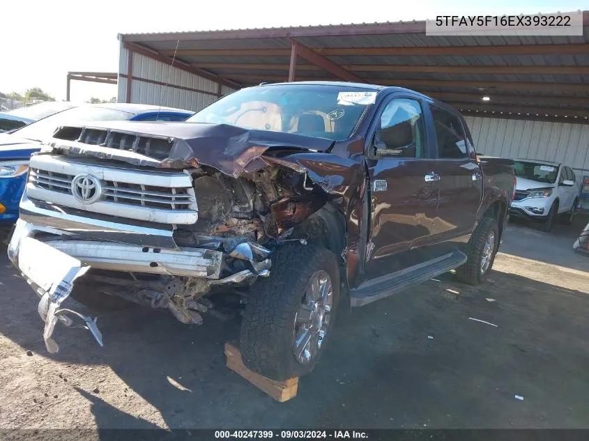 2014 Toyota Tundra 1794 5.7L V8 VIN: 5TFAY5F16EX393222 Lot: 40247399