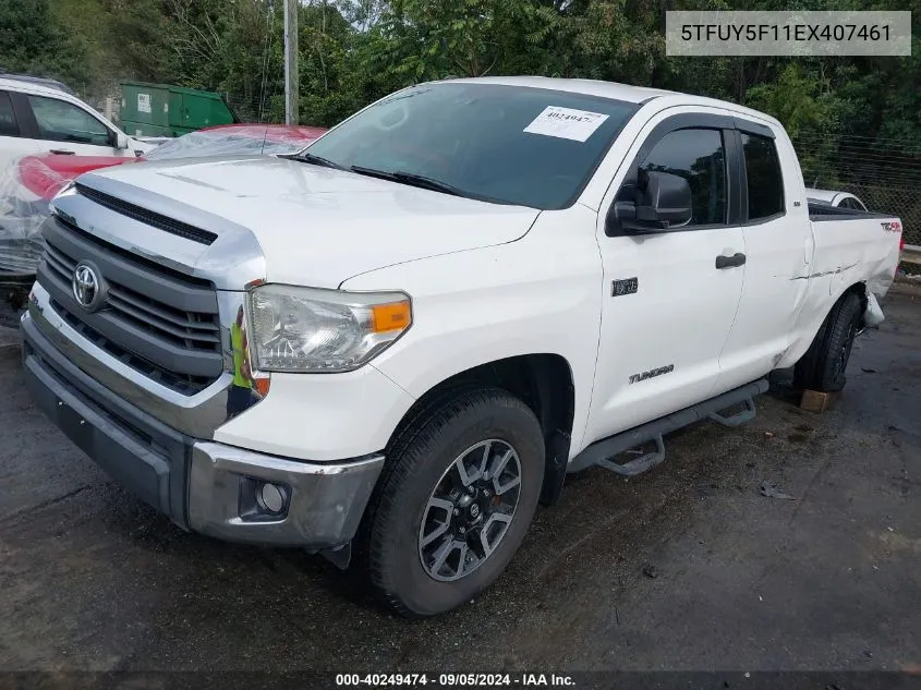 2014 Toyota Tundra Sr5 5.7L V8 VIN: 5TFUY5F11EX407461 Lot: 40249474