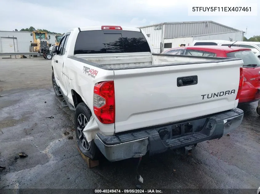 2014 Toyota Tundra Sr5 5.7L V8 VIN: 5TFUY5F11EX407461 Lot: 40249474