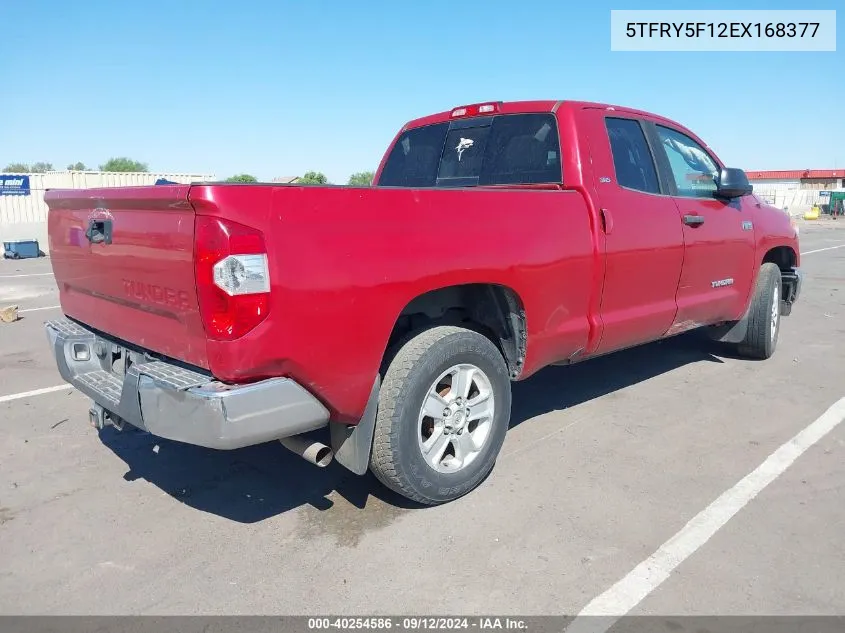 2014 Toyota Tundra Sr5 5.7L V8 VIN: 5TFRY5F12EX168377 Lot: 40254586