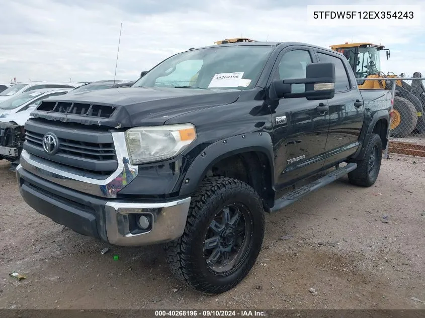 2014 Toyota Tundra Sr5 5.7L V8 VIN: 5TFDW5F12EX354243 Lot: 40268196