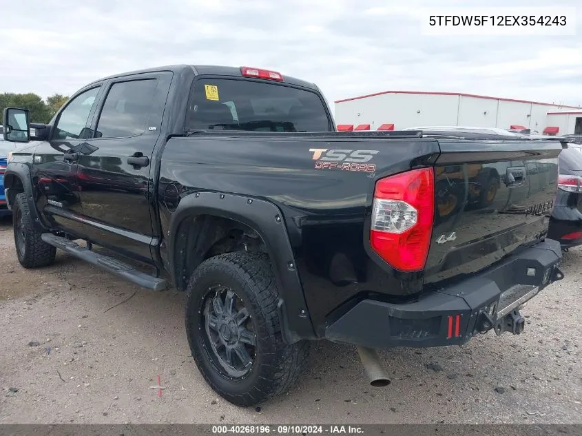 2014 Toyota Tundra Sr5 5.7L V8 VIN: 5TFDW5F12EX354243 Lot: 40268196