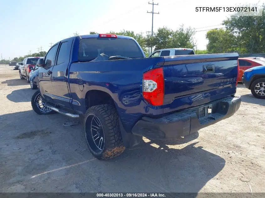 2014 Toyota Tundra Sr 4.6L V8 VIN: 5TFRM5F13EX072141 Lot: 40302013