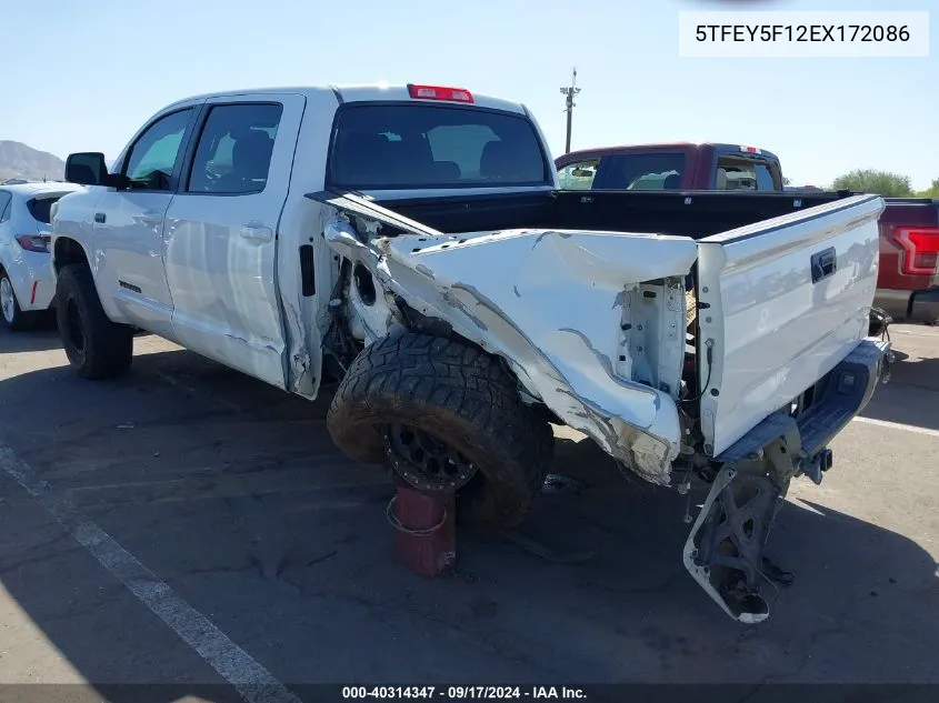 2014 Toyota Tundra Sr5 5.7L V8 VIN: 5TFEY5F12EX172086 Lot: 40314347