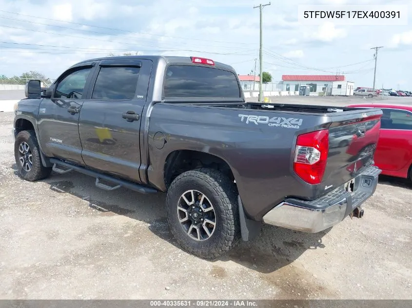 2014 Toyota Tundra Sr5 5.7L V8 VIN: 5TFDW5F17EX400391 Lot: 40335631