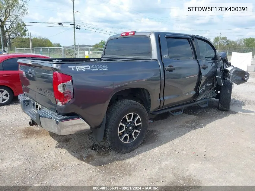 2014 Toyota Tundra Sr5 5.7L V8 VIN: 5TFDW5F17EX400391 Lot: 40335631