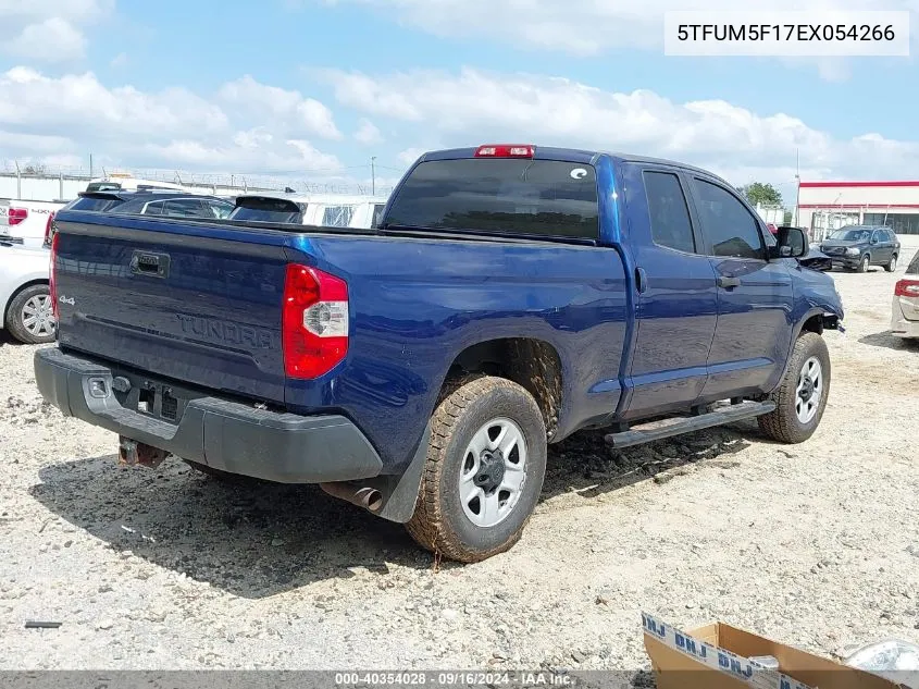 2014 Toyota Tundra Sr 4.6L V8 VIN: 5TFUM5F17EX054266 Lot: 40354028