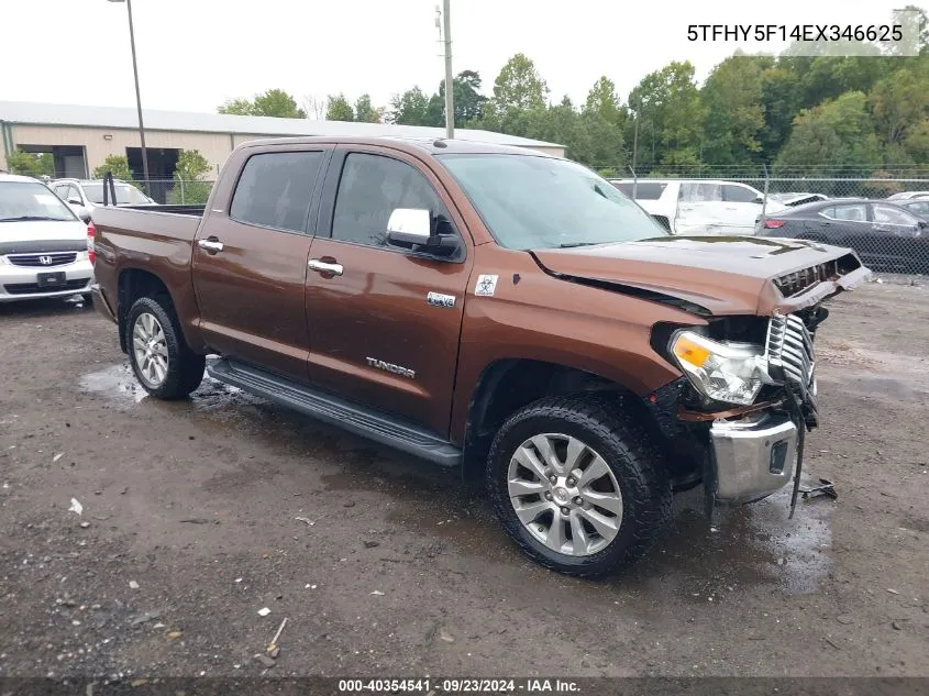 2014 Toyota Tundra Limited 5.7L V8 VIN: 5TFHY5F14EX346625 Lot: 40354541