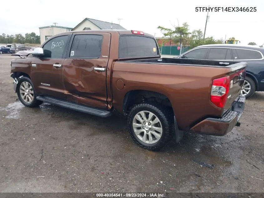 2014 Toyota Tundra Limited 5.7L V8 VIN: 5TFHY5F14EX346625 Lot: 40354541