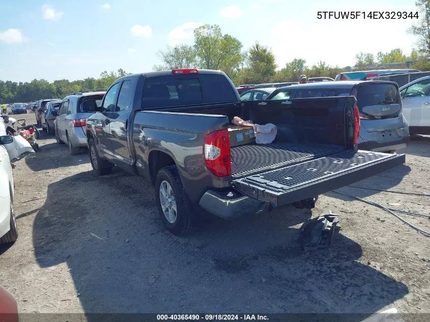 2014 Toyota Tundra Sr5 5.7L V8 VIN: 5TFUW5F14EX329344 Lot: 40365490