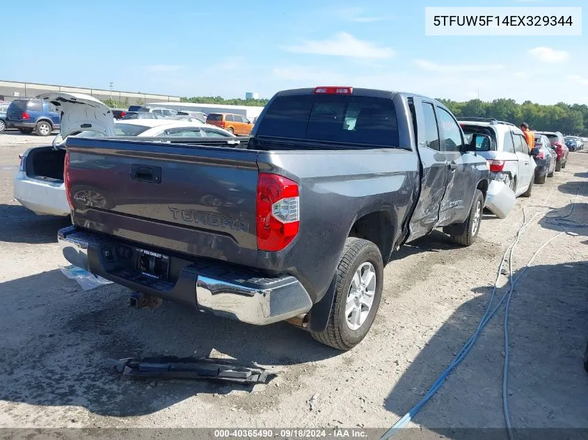 2014 Toyota Tundra Sr5 5.7L V8 VIN: 5TFUW5F14EX329344 Lot: 40365490