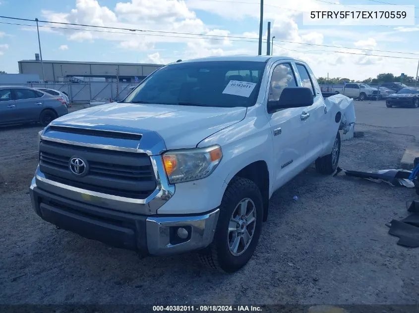 5TFRY5F17EX170559 2014 Toyota Tundra Sr5 5.7L V8