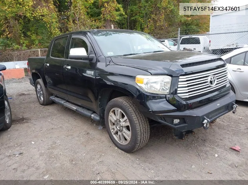 2014 Toyota Tundra Platinum 5.7L V8 VIN: 5TFAY5F14EX347601 Lot: 40399659