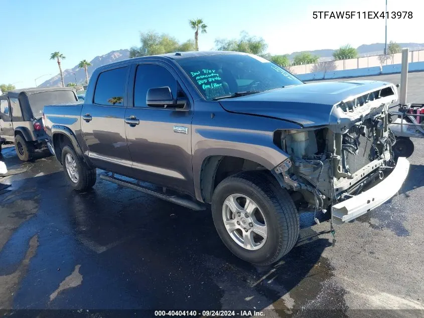 2014 Toyota Tundra Platinum 5.7L V8 VIN: 5TFAW5F11EX413978 Lot: 40404140