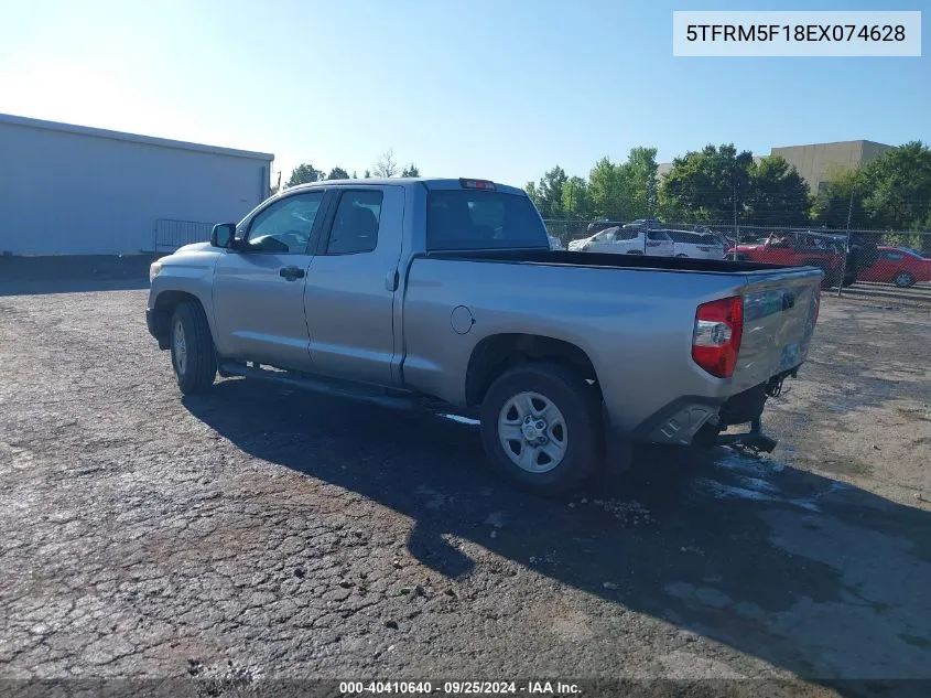 2014 Toyota Tundra Sr 4.6L V8 VIN: 5TFRM5F18EX074628 Lot: 40410640