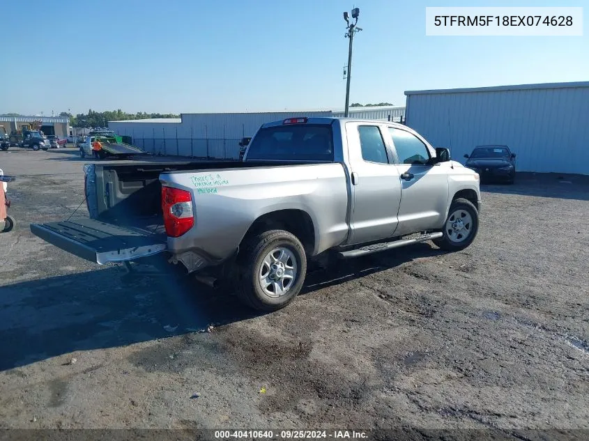 2014 Toyota Tundra Sr 4.6L V8 VIN: 5TFRM5F18EX074628 Lot: 40410640