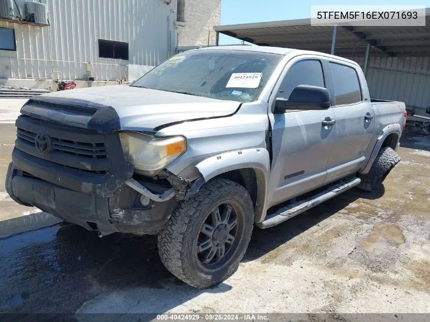 2014 Toyota Tundra Sr5 4.6L V8 VIN: 5TFEM5F16EX071693 Lot: 40424929