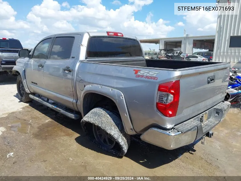 5TFEM5F16EX071693 2014 Toyota Tundra Sr5 4.6L V8