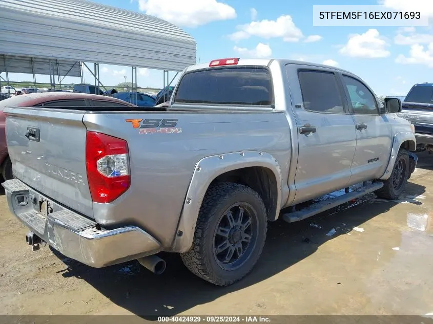 2014 Toyota Tundra Sr5 4.6L V8 VIN: 5TFEM5F16EX071693 Lot: 40424929