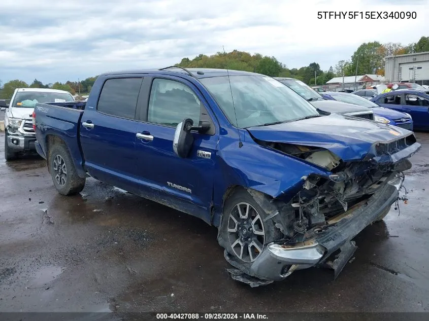 2014 Toyota Tundra Limited 5.7L V8 VIN: 5TFHY5F15EX340090 Lot: 40427088