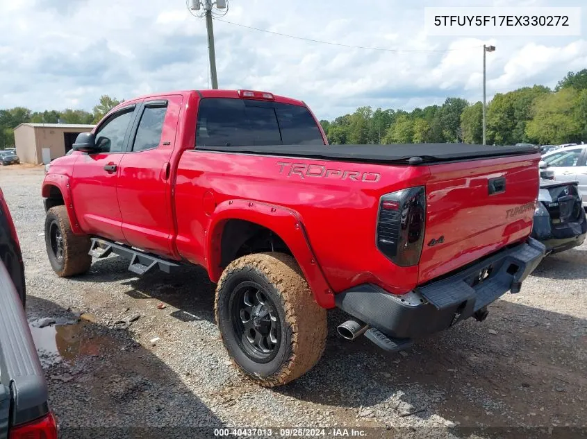 2014 Toyota Tundra Sr 5.7L V8 VIN: 5TFUY5F17EX330272 Lot: 40437013