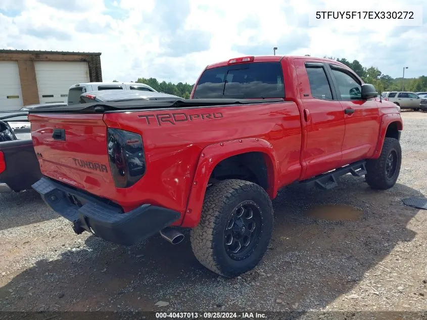 2014 Toyota Tundra Sr 5.7L V8 VIN: 5TFUY5F17EX330272 Lot: 40437013