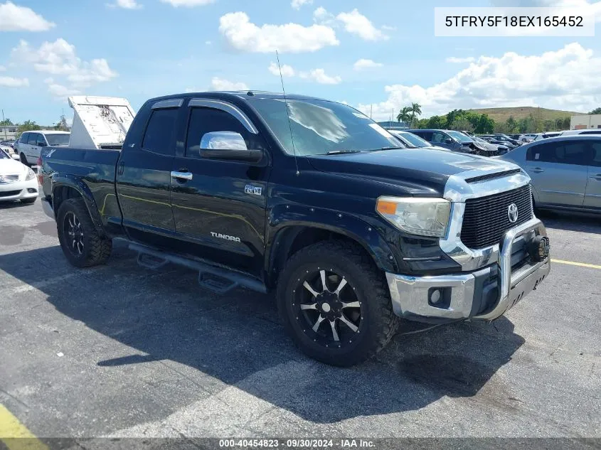 2014 Toyota Tundra Sr5 5.7L V8 VIN: 5TFRY5F18EX165452 Lot: 40454823