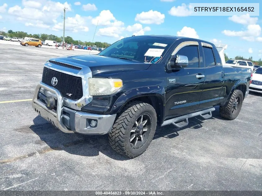 2014 Toyota Tundra Sr5 5.7L V8 VIN: 5TFRY5F18EX165452 Lot: 40454823