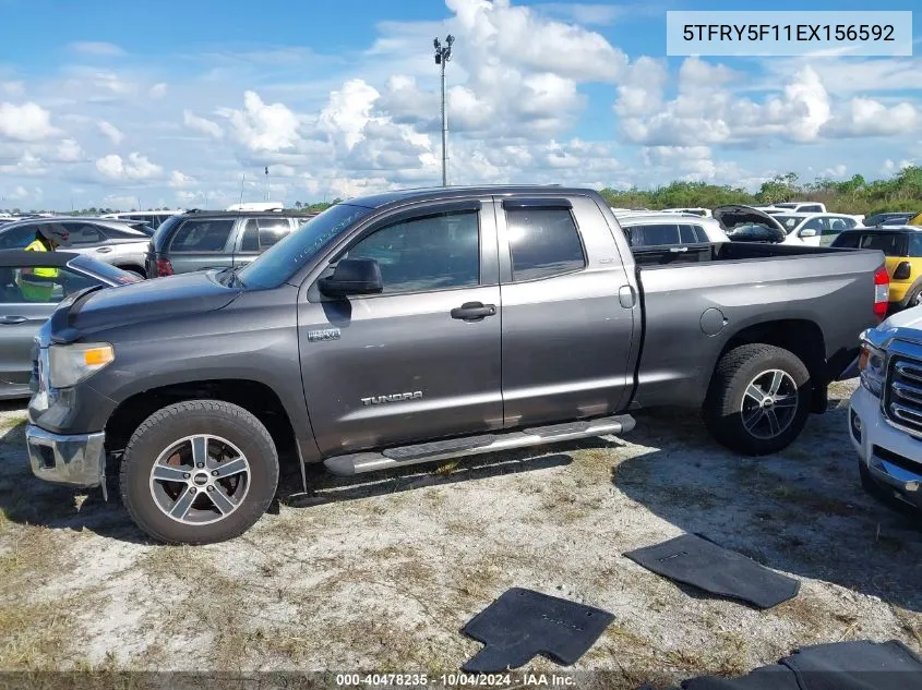 2014 Toyota Tundra Sr5 5.7L V8 VIN: 5TFRY5F11EX156592 Lot: 40478235