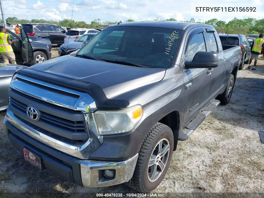 2014 Toyota Tundra Sr5 5.7L V8 VIN: 5TFRY5F11EX156592 Lot: 40478235