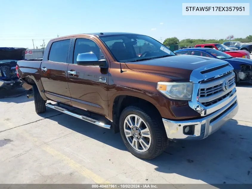 2014 Toyota Tundra 1794 5.7L V8 VIN: 5TFAW5F17EX357951 Lot: 40487961