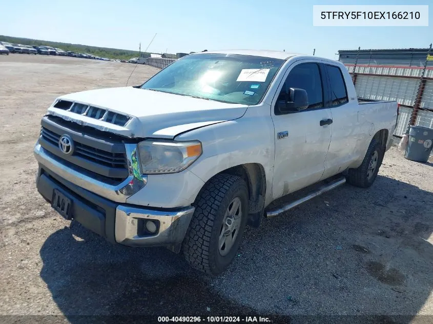 2014 Toyota Tundra Sr5 5.7L V8 VIN: 5TFRY5F10EX166210 Lot: 40490296