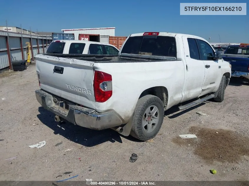 2014 Toyota Tundra Sr5 5.7L V8 VIN: 5TFRY5F10EX166210 Lot: 40490296