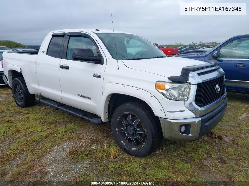 2014 Toyota Tundra Double Cab Sr/Double Cab VIN: 5TFRY5F11EX167348 Lot: 40490967