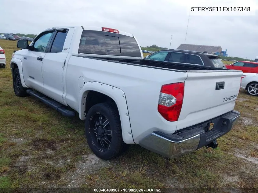 2014 Toyota Tundra Double Cab Sr/Double Cab VIN: 5TFRY5F11EX167348 Lot: 40490967