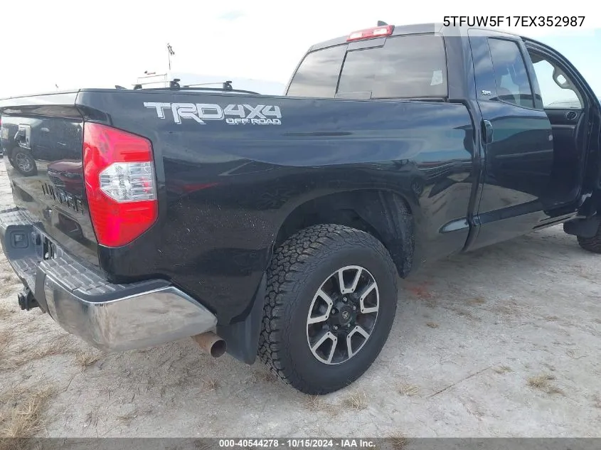 2014 Toyota Tundra Sr5 5.7L V8 VIN: 5TFUW5F17EX352987 Lot: 40544278